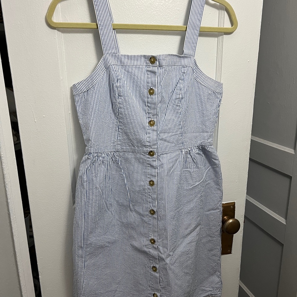 Jcrew Striped Button-Down Dress